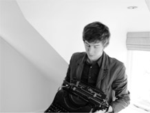 James with typewriter